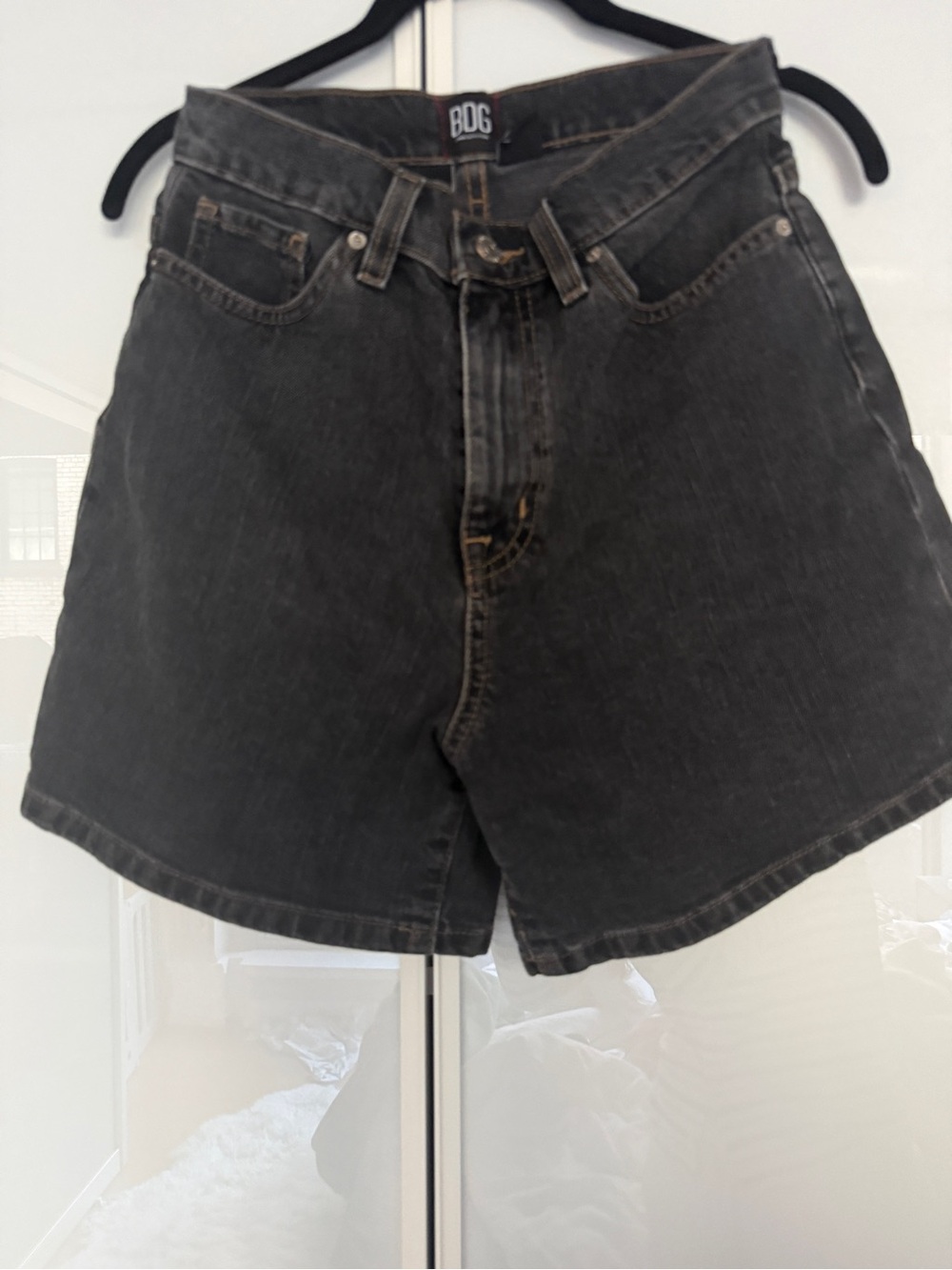 BDG High-Rise Black Denim Shorts